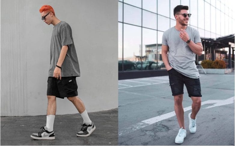 Phối Sneaker Với Quần Short
