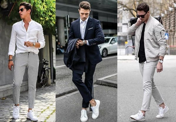 Kết Hợp Sneaker Với Quần Kaki